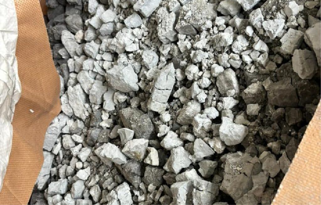 A close-up view of industrial catalyst material, a type of scheduled waste managed by Ridge Amber.