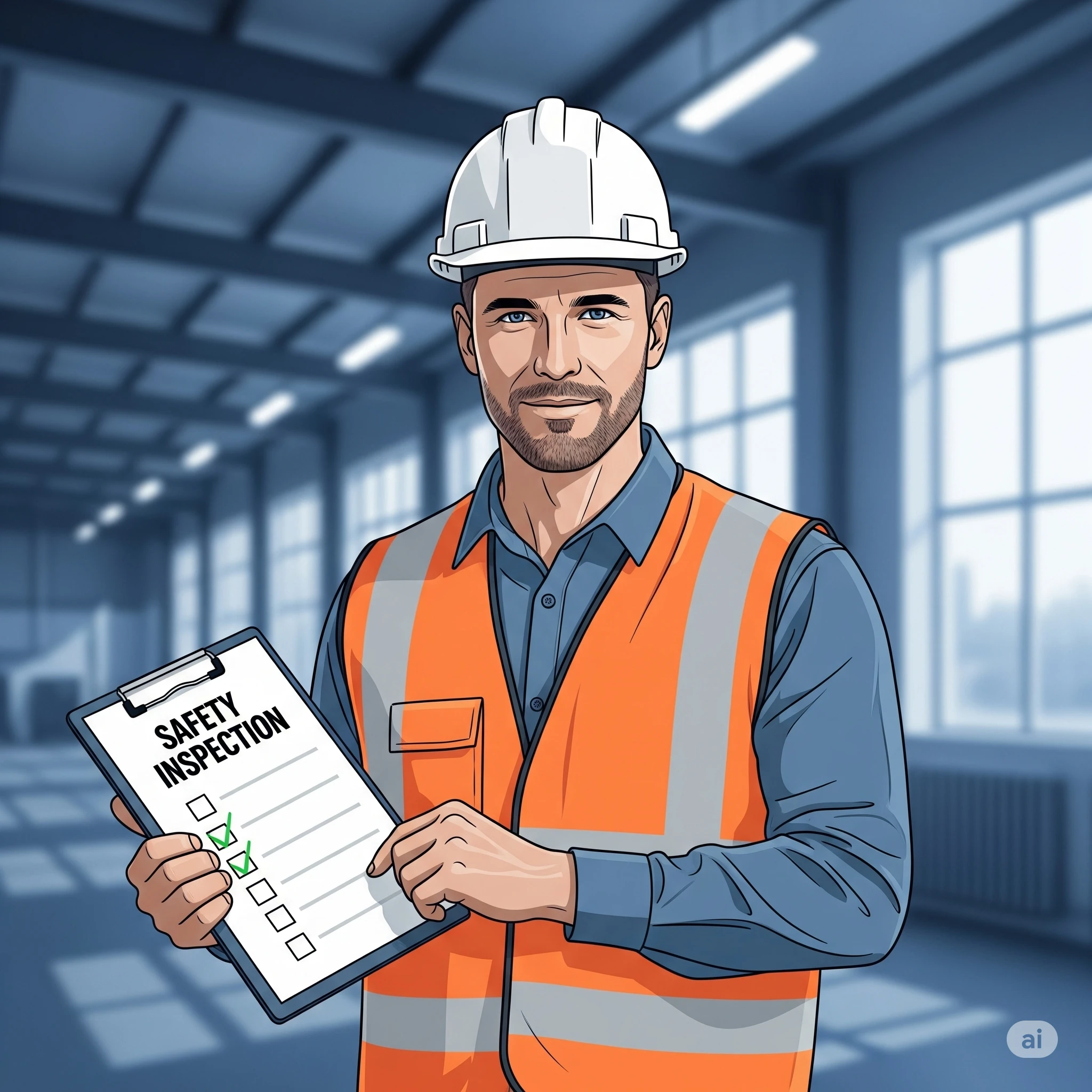 A compliance officer uses a checklist to vet a potential scheduled waste management partner in an industrial setting.