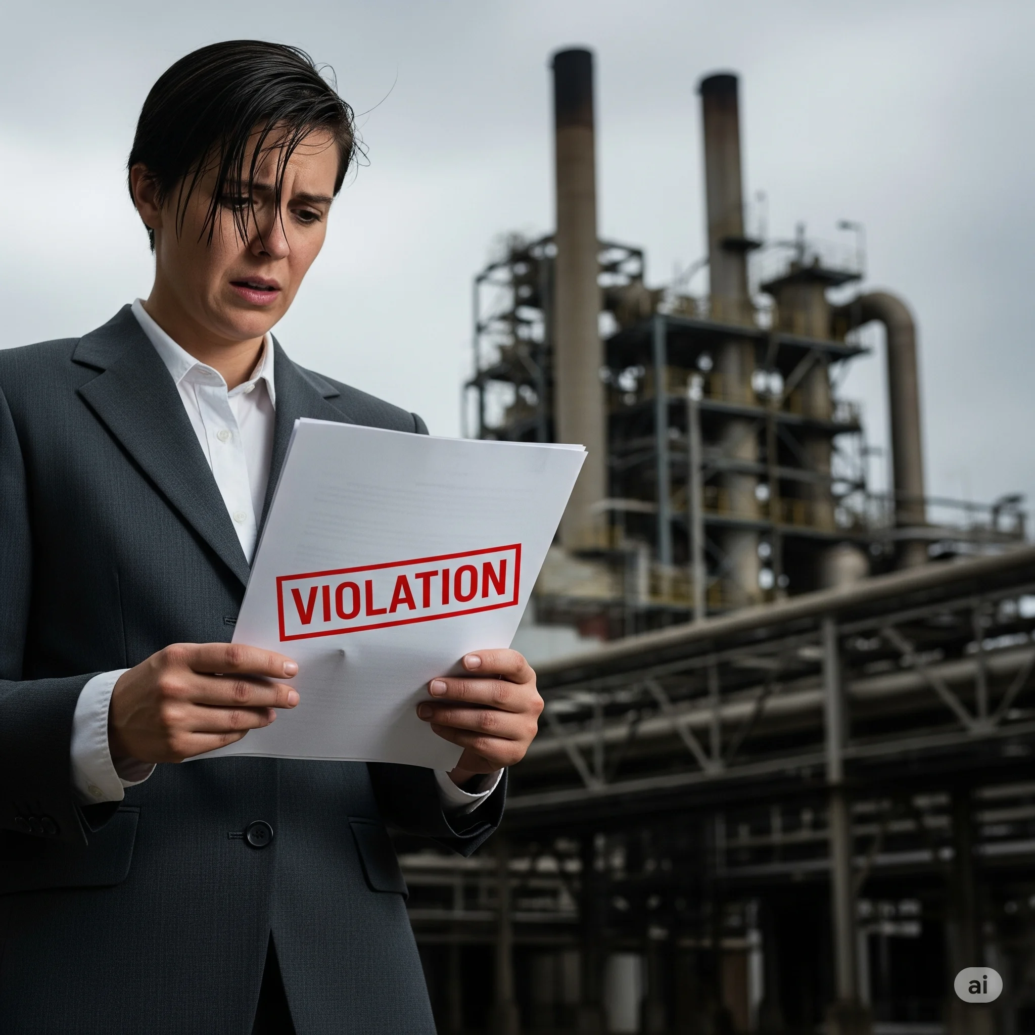 A business manager concerned about receiving improper waste disposal fines from the DOE.